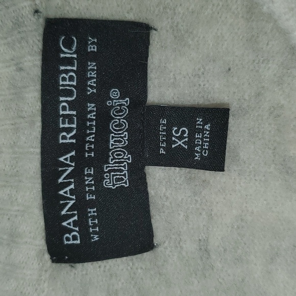 Banana Republic Filpucci Yarn Open Front with Tie Sweater XS Petite Oatmeal - Picture 2 of 8